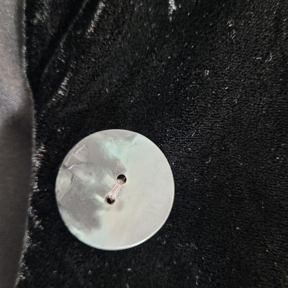 J. Jill Silk Blend One Button Fully Lined Black Velvet Blazer - Size XS - Picture 8 of 11